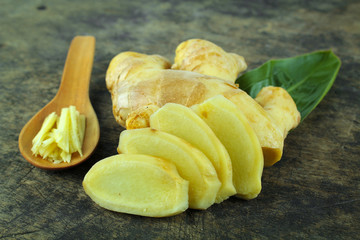 Fresh ginger on background,raw material for cooking