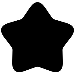 Minimalistic black rounded star icon