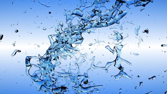 Liquids colliding cg animation