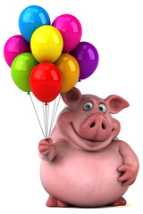 Fun pig - 3D Illustration