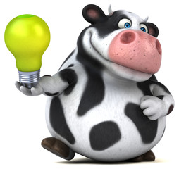 Naklejka premium Fun cow - 3D Illustration
