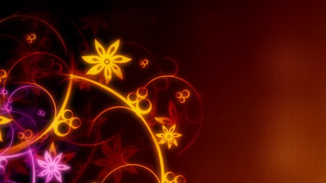 Flower ornaments background animation