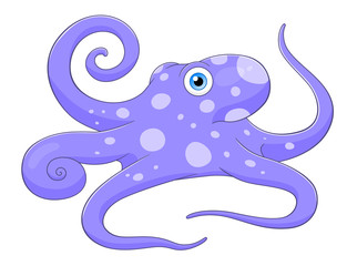 Cartoon cute octopus