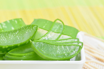 Prepared aloe vera use in spa for skincare and cosmetic