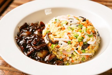 짜장 볶음밥, Jajjang bokkeumbap,  fried rice