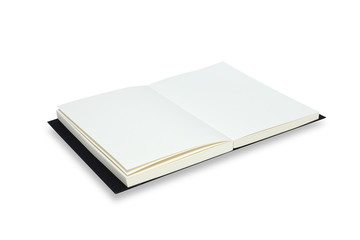 Sketch book on white background.