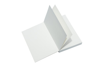 Sketch book on white background.