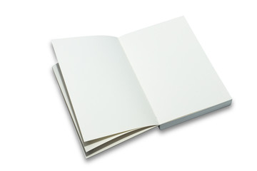 Sketch book on white background.