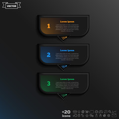 Vector infographic design with colorful square.