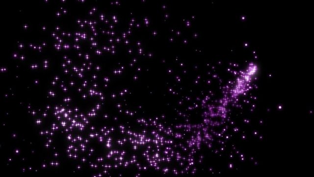 Shiny particles spreading out - Luma Key