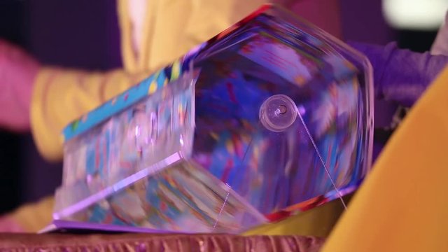 Lottery tickets swirling in the Lotto, the lottery
