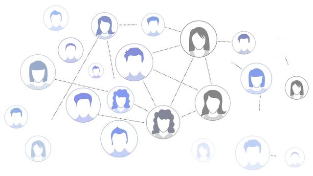 grafische Darstellung Social Media Netzwerk