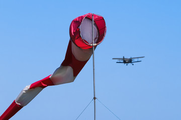 Weathervane and aviation at the airport.