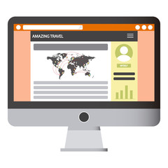 Web page travel viewed from a computer