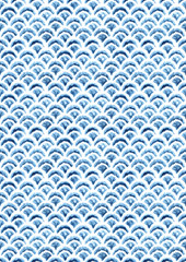 watercolor fish scale seamless pattern