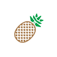 Pineapple tropical fruit icon vector, filled flat sign, solid colorful pictogram isolated on white, logo illustration