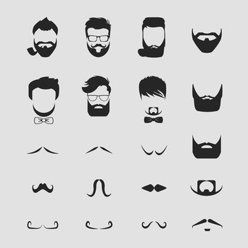 Hipster hair and beards mustache