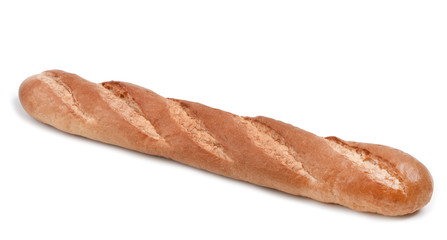 long loaf isolated on white background