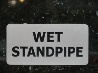 Wet standpipe signboard