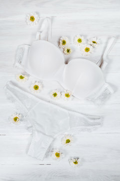 lacy lingerie womens underwear on white background