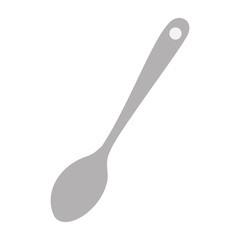 silhouette gray scale with sauce spoon vector illustration