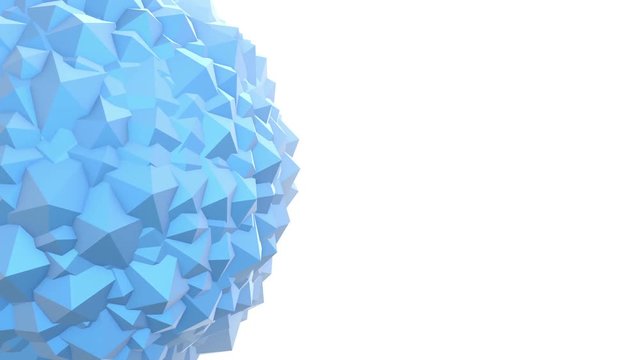 Abstract Blue Geometric Polygon Shape Animation