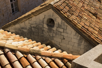 Dubrovnik Old Town roofs view from City Walls