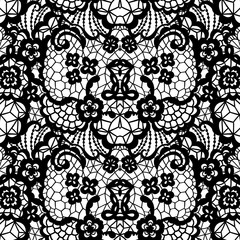 Fototapeta premium Lace seamless pattern with flowers