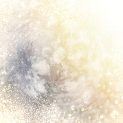 glitter lights background. silver, blue and gold