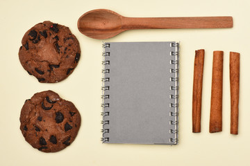 Chocolate chip cookies with recipe book