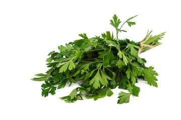 Fresh parsley isolated on a white background