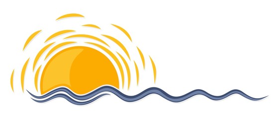 Obraz premium Logo sun and sea. 