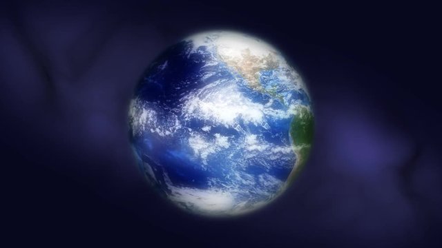 Rotating earth in empty space