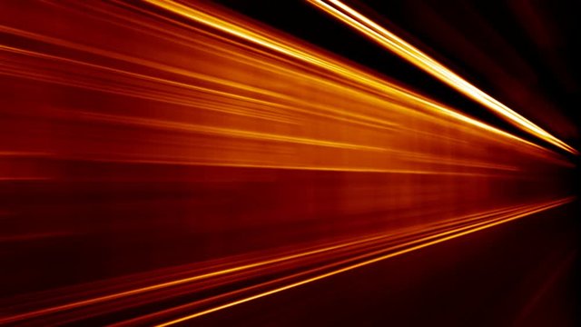 Futuristic Timelapse. Train moving in the track