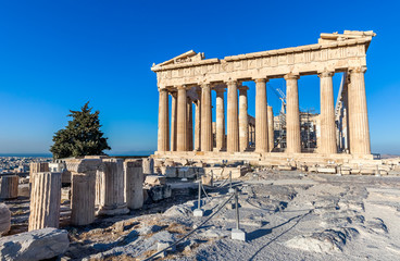 Obraz premium Parthenon temple, Acropolis Hill, Athens, Greece