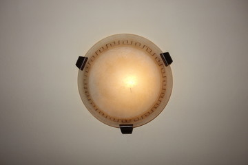 Luminous lamp on ceiling