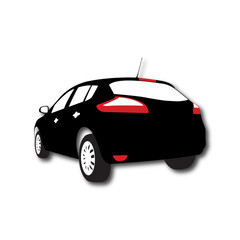 Silhouette of Car vector black 