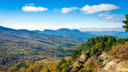Fototapeta premium Autumn scene in mountains