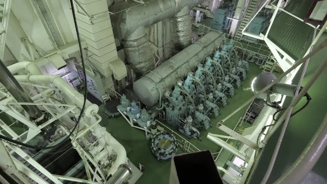 Engine room of very large tanker