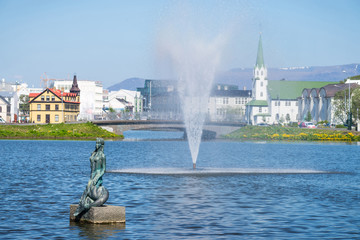 Reykjavik city landscape
