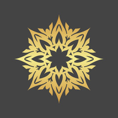 Abstract gold flower