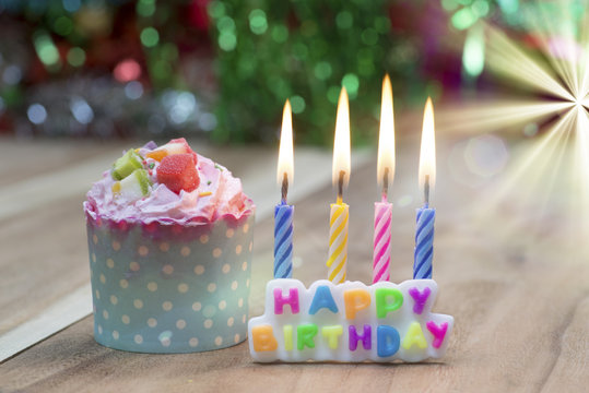 Image collection Happy birthday candles.