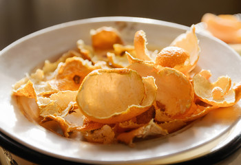 orange peel mandarin isolated