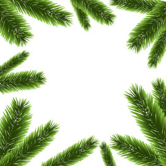 Christmas tree frame vector 