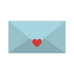 valentine romantic envelopes with heart sticker vector illustration