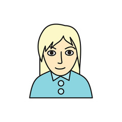 Fototapeta premium Woman Character Avatar Vector in Flat Design.
