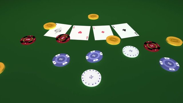 Winning Poker Game With Falling Chips