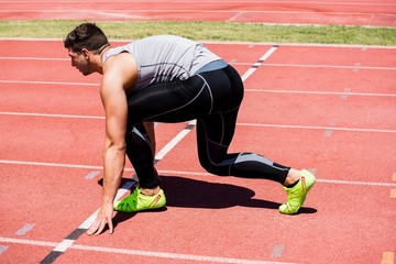 Obraz premium Athlete ready to run