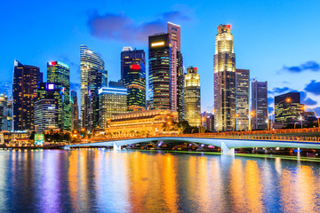 Fototapeta na wymiar Singapore city skyline.