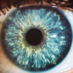 Meubelstickers Macro ogen blauwe iris leerling macro oculist © dimvix